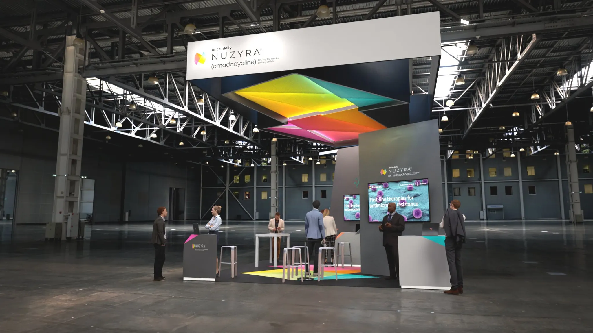 20x20 Island booth design by Reaction Space